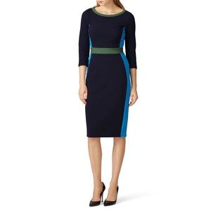 Boden Navy and Blue Midi Dress